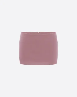 Alex Perry Low Rise Mini Skirt in Satin Crepe
