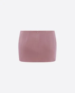 Alex Perry Low Rise Mini Skirt in Satin Crepe