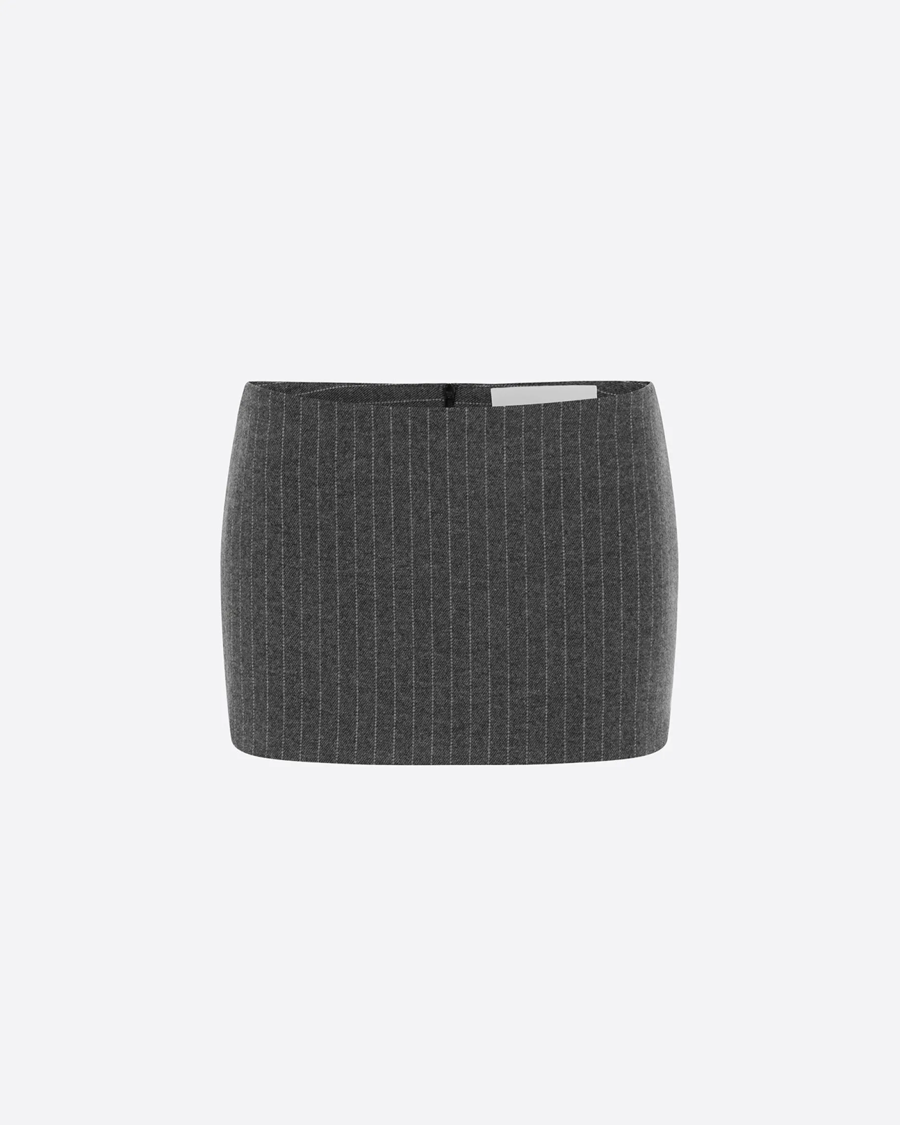 Alex Perry Low Rise Mini Skirt in Wool Pinstripe