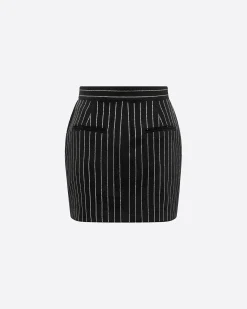 Alex Perry Mini Skirt in Crystal Velvet