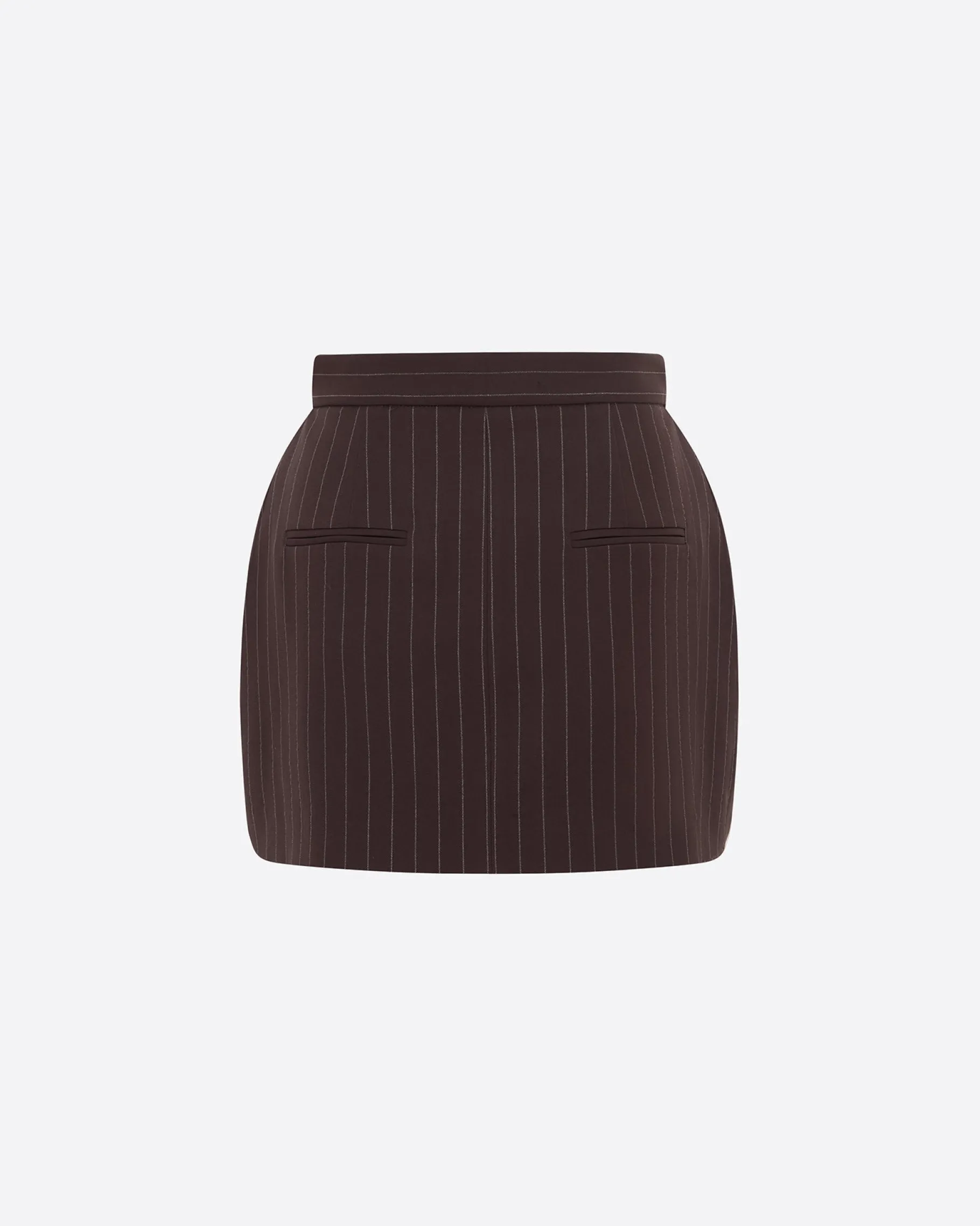 Alex Perry Mini Skirt in Lurex Pinstripe