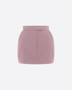 Alex Perry Mini Skirt in Lurex Pinstripe