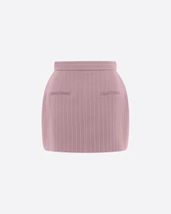 Alex Perry Mini Skirt in Lurex Pinstripe