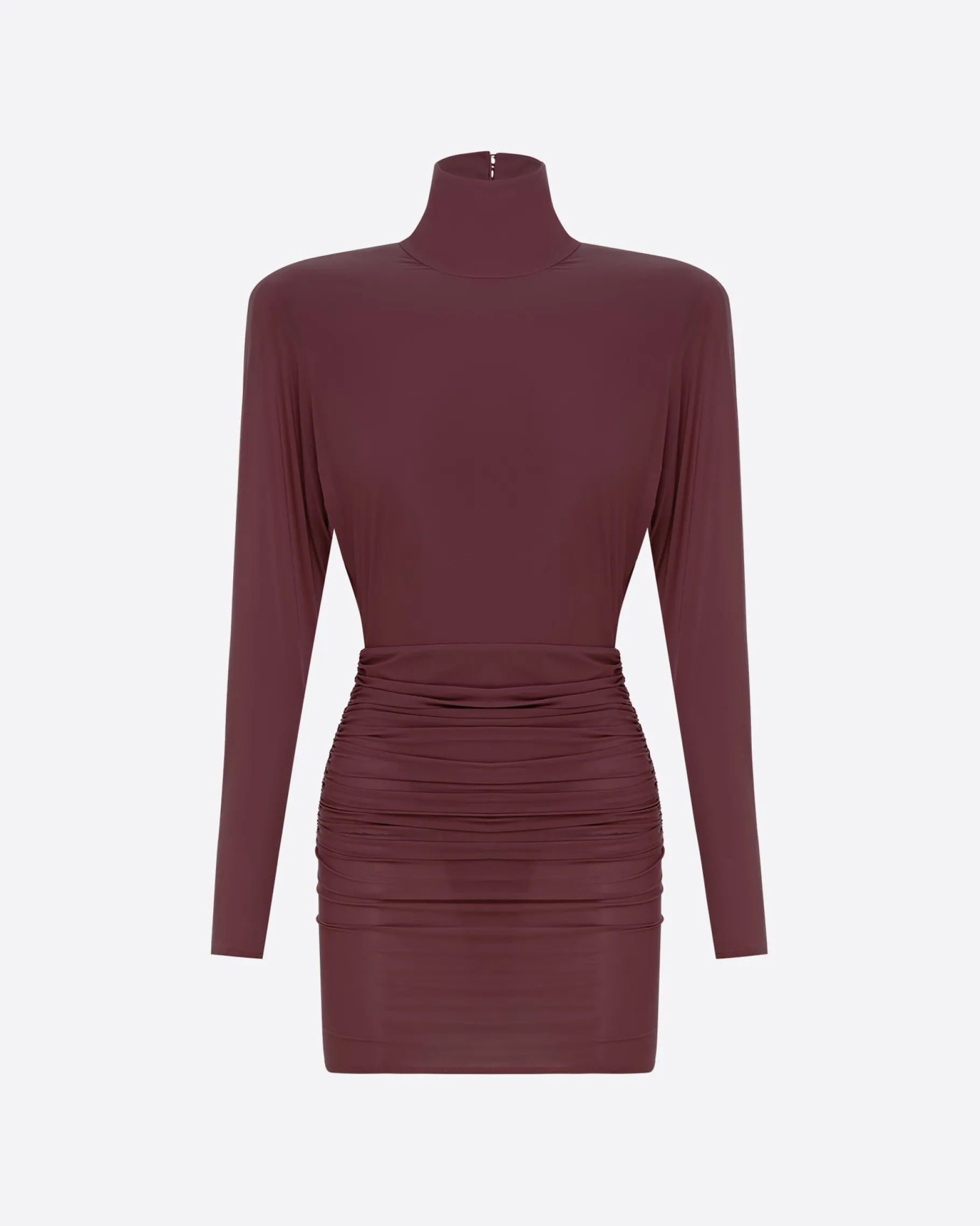 Alex Perry Open Back Drape Mini Dress in Jersey