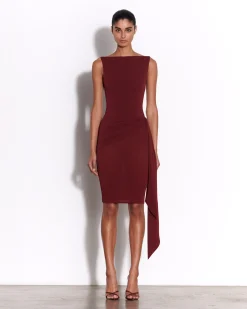 Alex Perry Overlay Twist Dress in Crepe Jersey
