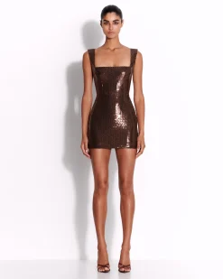 Alex Perry Portrait Mini Dress in Sequin