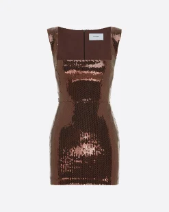 Alex Perry Portrait Mini Dress in Sequin