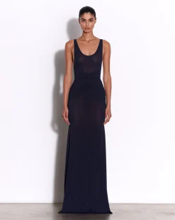 Alex Perry Scoop Wrap Gown in Crepe Jersey