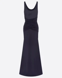 Alex Perry Scoop Wrap Gown in Crepe Jersey