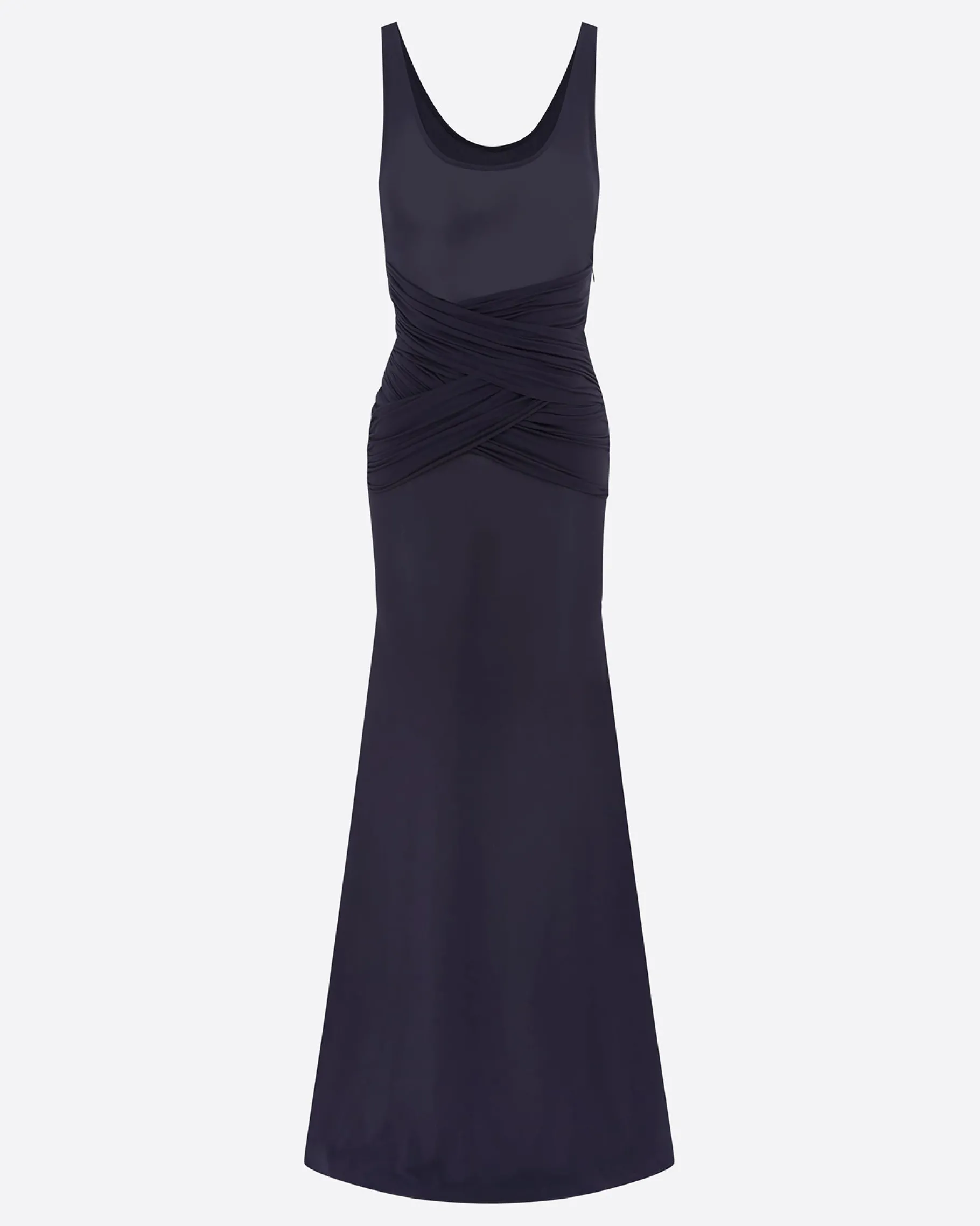 Alex Perry Scoop Wrap Gown in Crepe Jersey