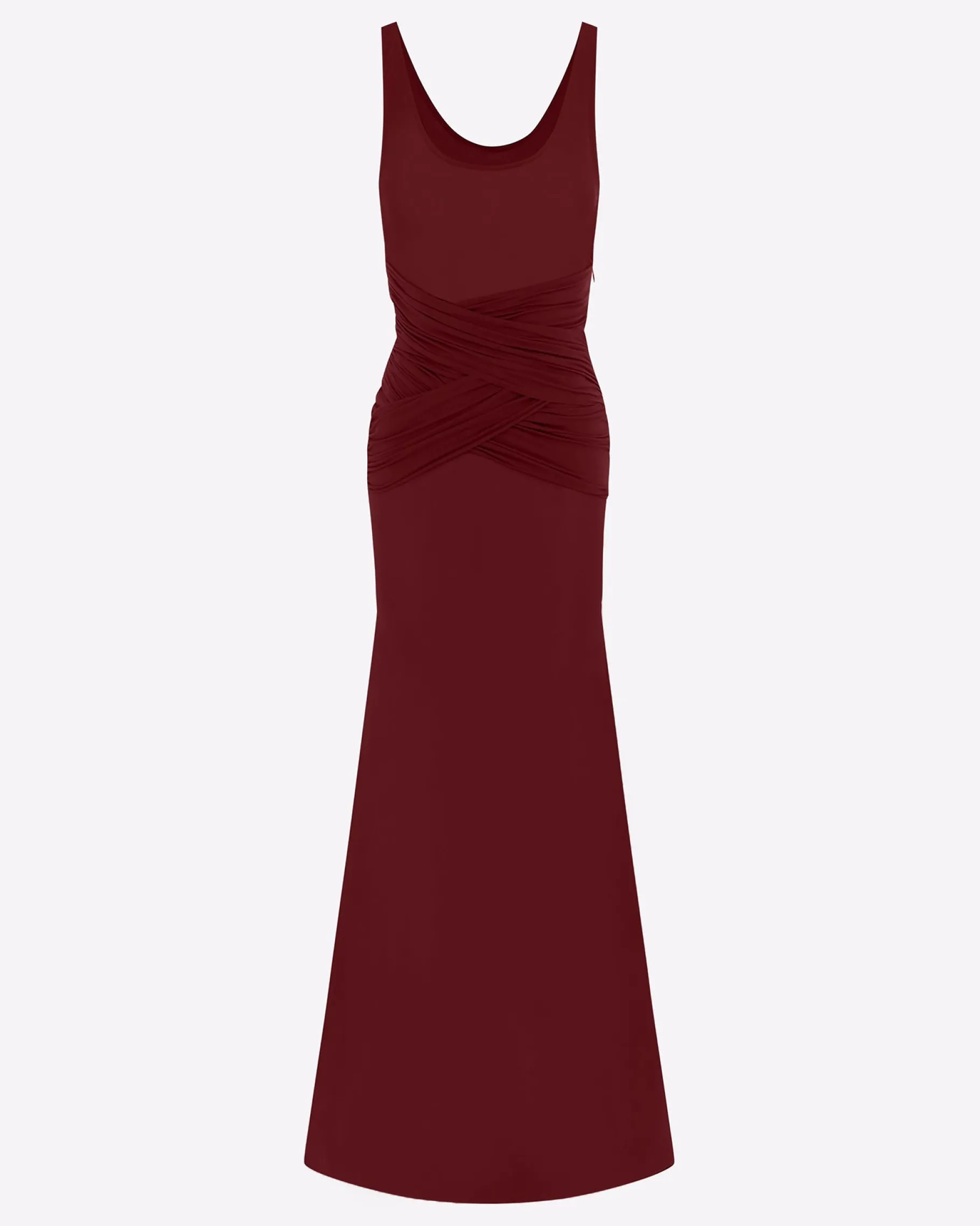 Alex Perry Scoop Wrap Gown in Crepe Jersey