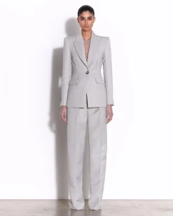 Alex Perry Single Breasted Fitted Blazer in Wool Suiting