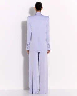 Alex Perry Single Breasted Oversized Blazer in Satin Crepe