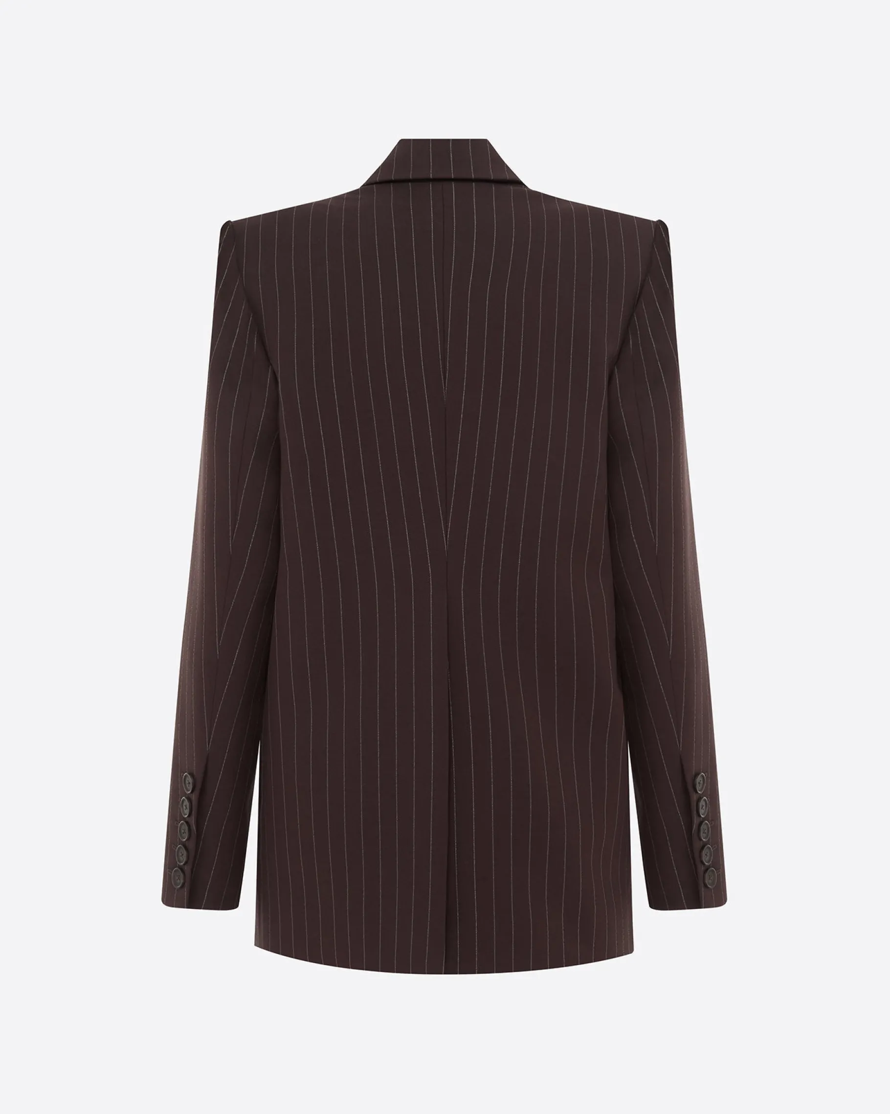 Alex Perry Single Breasted Oversized Blazer in Lurex Pinstripe