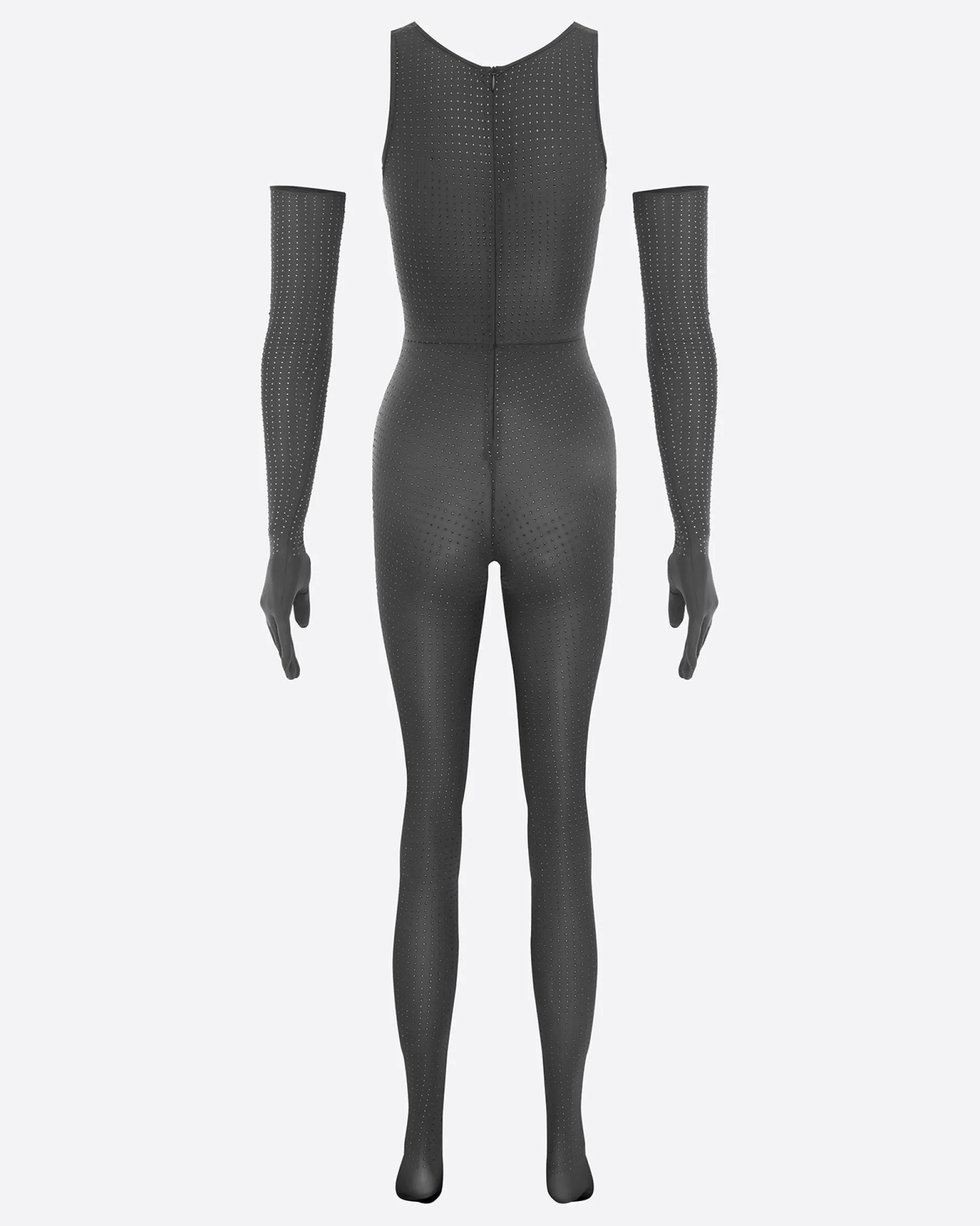Alex Perry Singlet Catsuit in Crystal Jersey