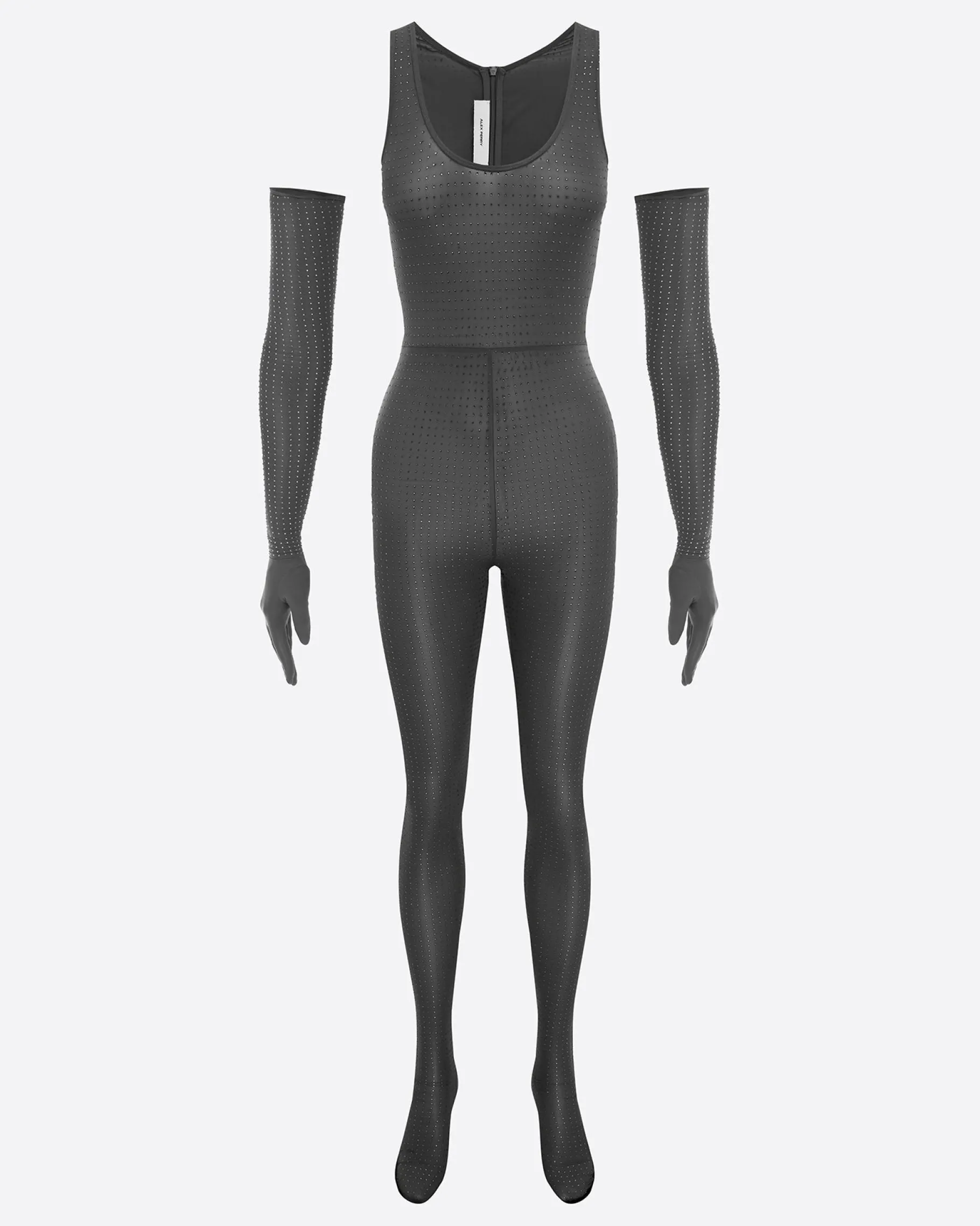 Alex Perry Singlet Catsuit in Crystal Jersey