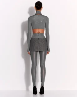 Alex Perry Stocking in Crystal Jersey