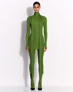 Alex Perry Stocking in Crystal Jersey