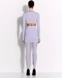 Alex Perry Stocking in Crystal Jersey