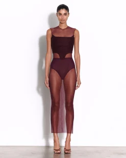Alex Perry Strapless Corset Top in Wool Suiting