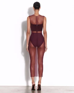 Alex Perry Strapless Corset Top in Wool Suiting