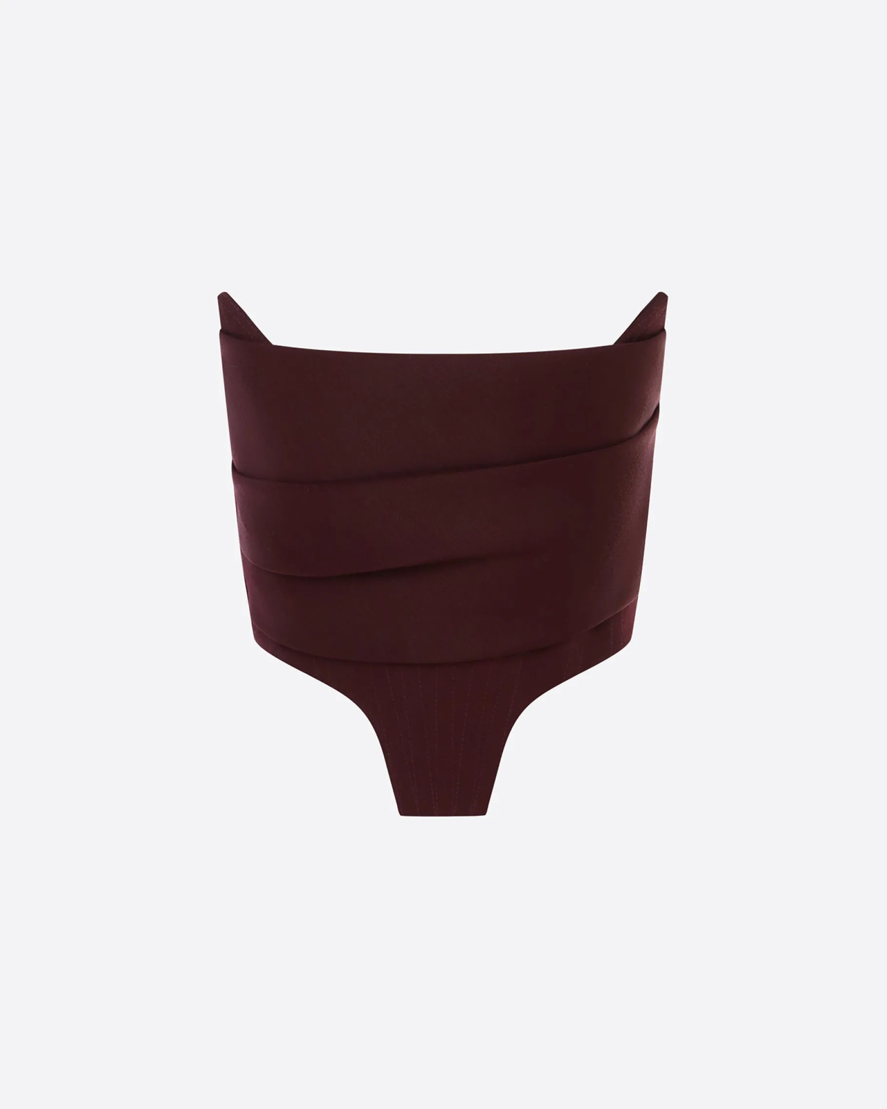 Alex Perry Strapless Corset Top in Wool Suiting