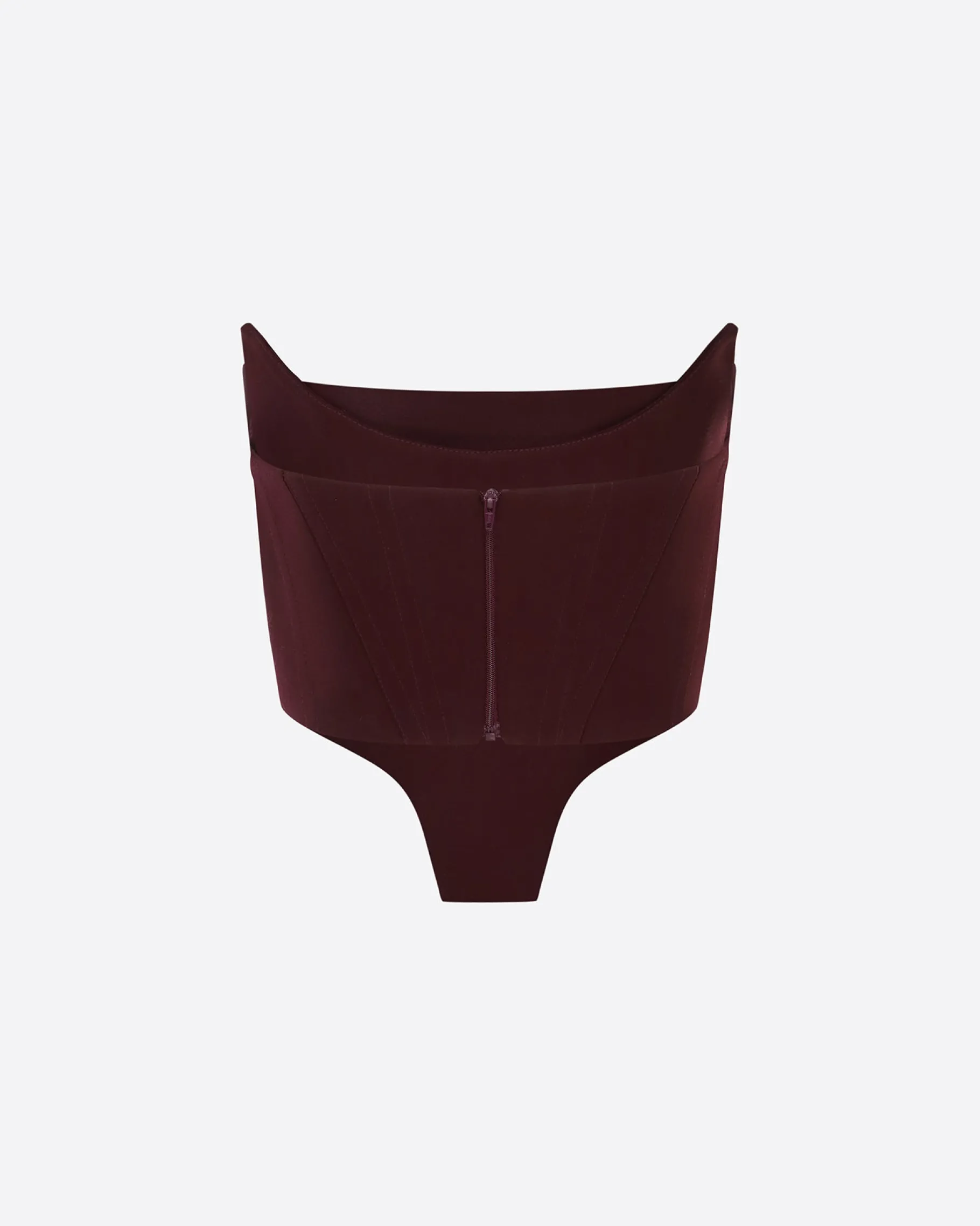Alex Perry Strapless Corset Top in Wool Suiting