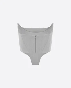 Alex Perry Strapless Corset Top in Wool Suiting