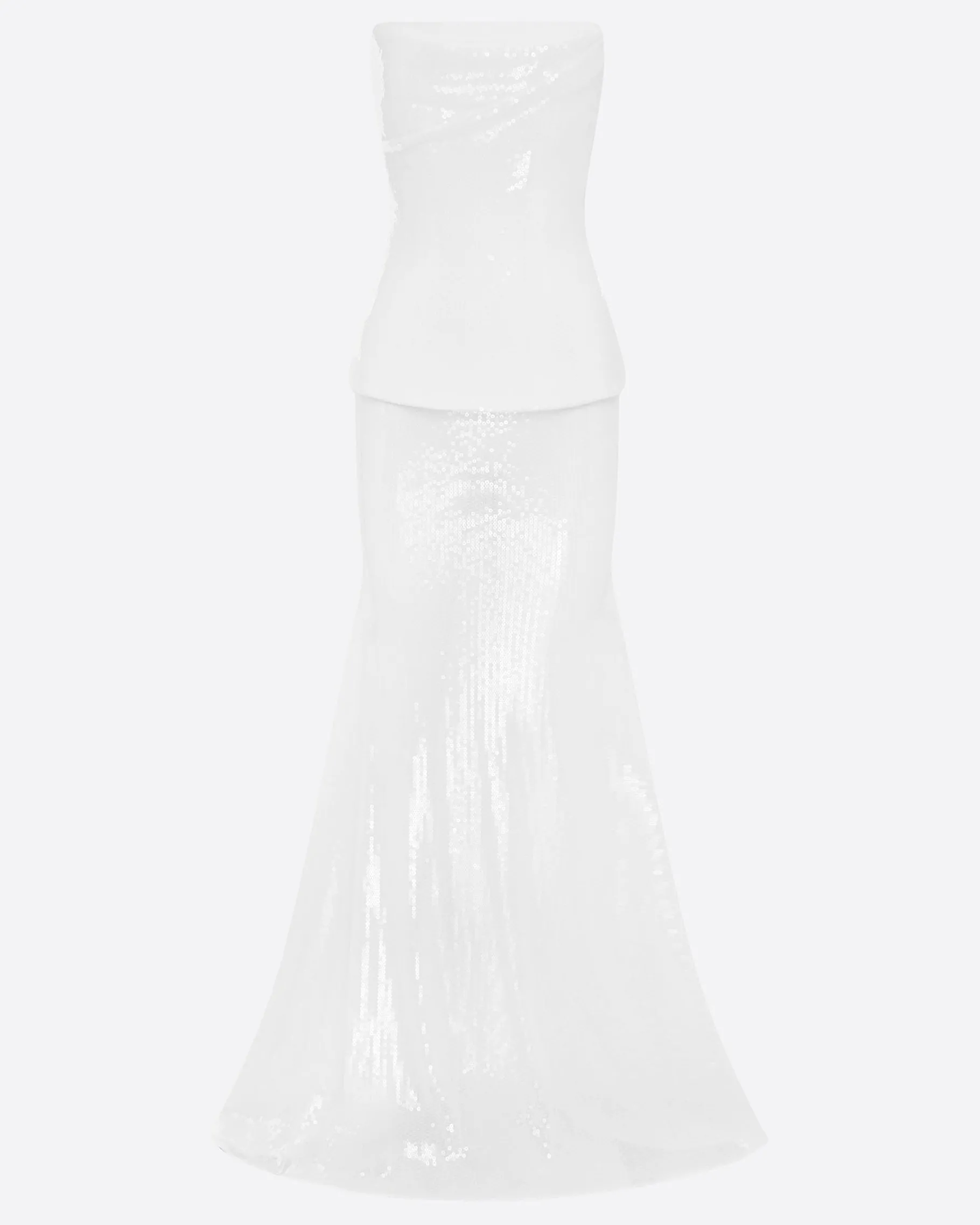 Alex Perry Strapless Longline Corset Gown in Sequin
