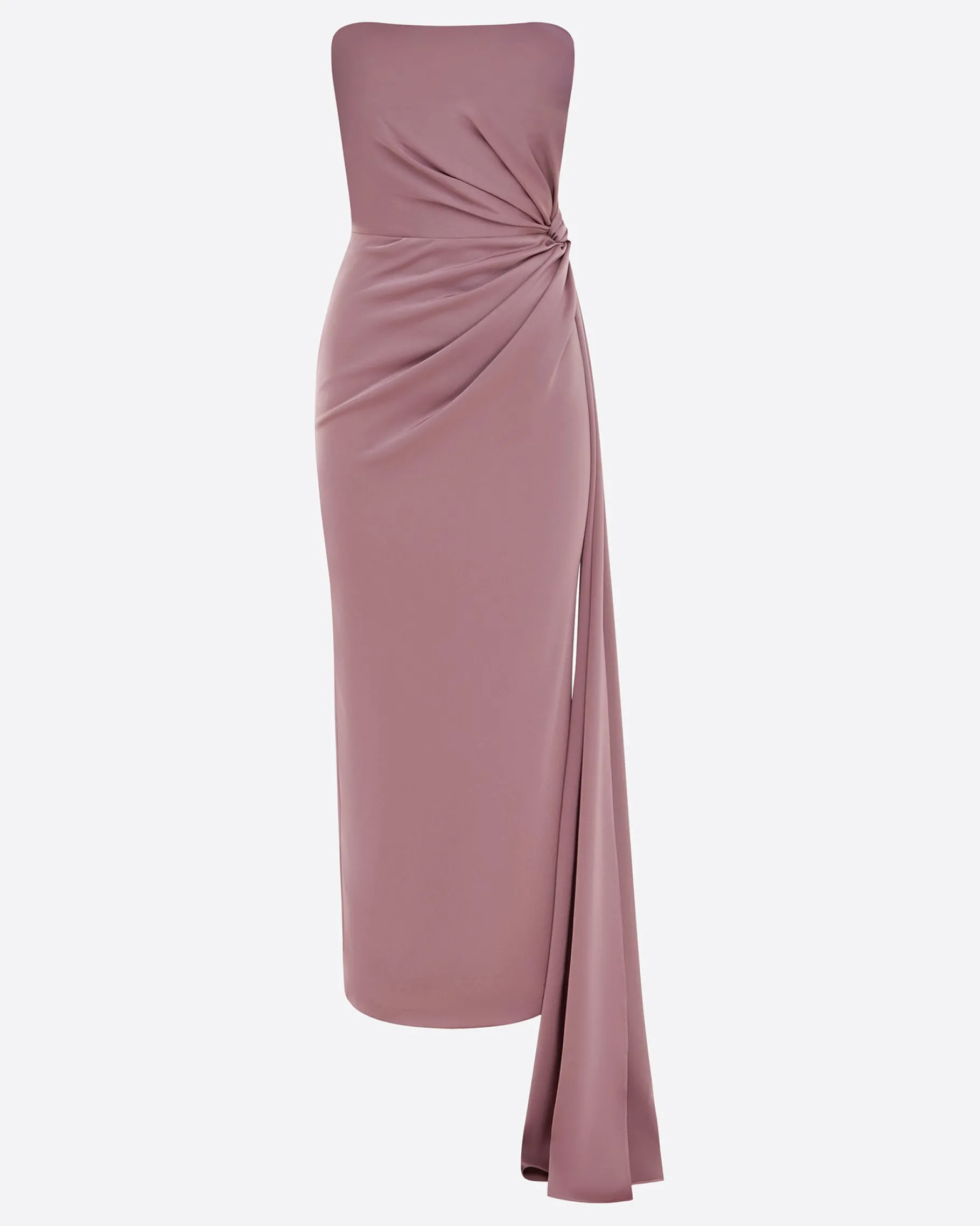 Alex Perry Strapless Twist Dress in Satin Crepe