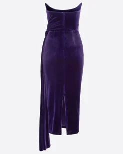 Alex Perry Strapless Twist Dress in Velvet