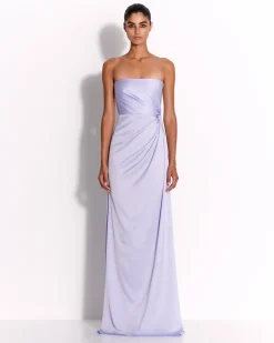 Alex Perry Strapless Twist Gown in Satin Crepe