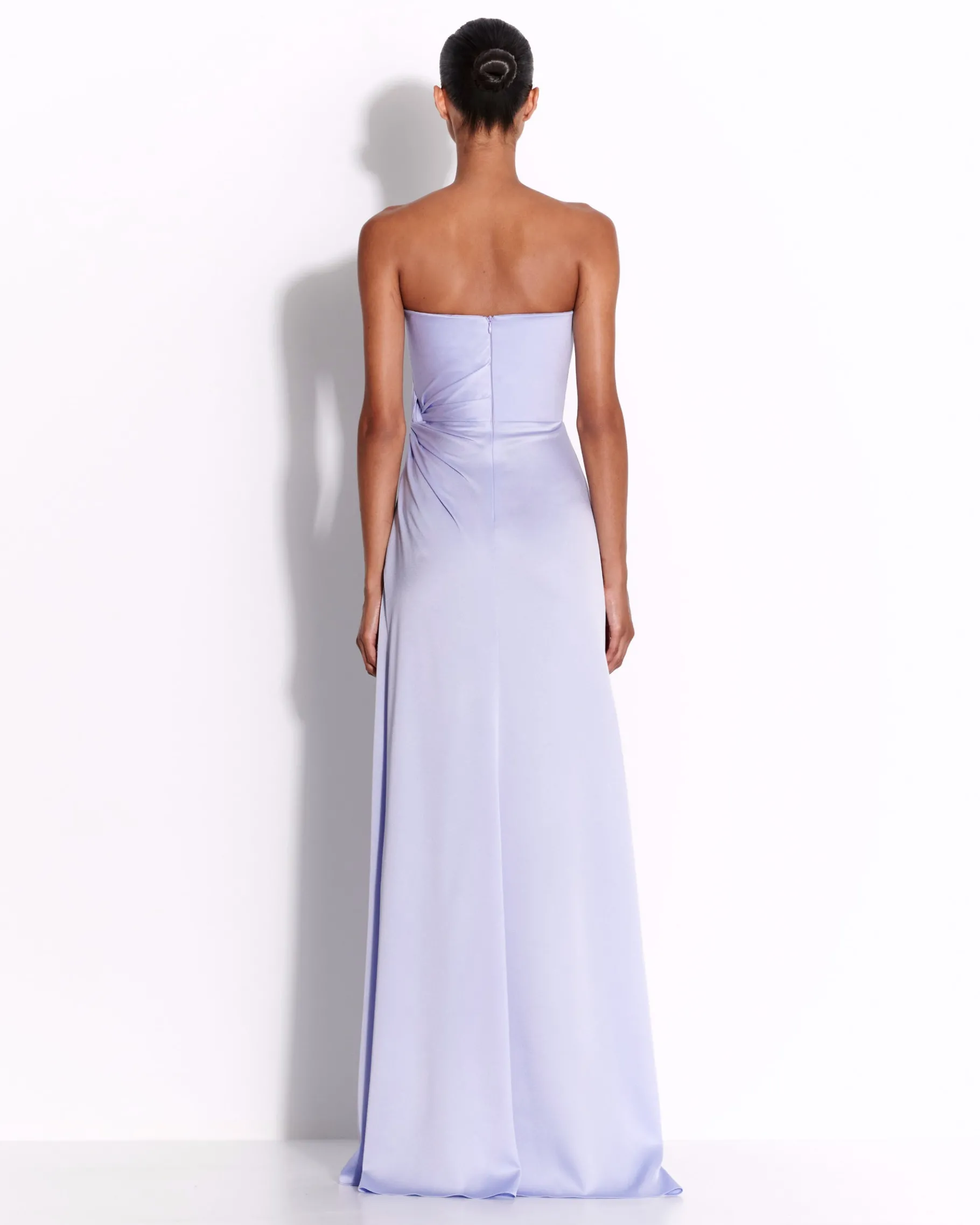 Alex Perry Strapless Twist Gown in Satin Crepe