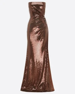 Alex Perry Strapless Twist Gown in Sequin