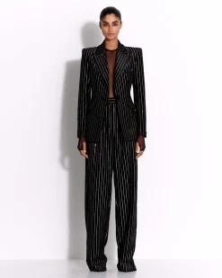 Alex Perry Tailored Trouser in Crystal Velvet