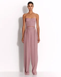 Alex Perry Tailored Trouser in Lurex Pinstripe