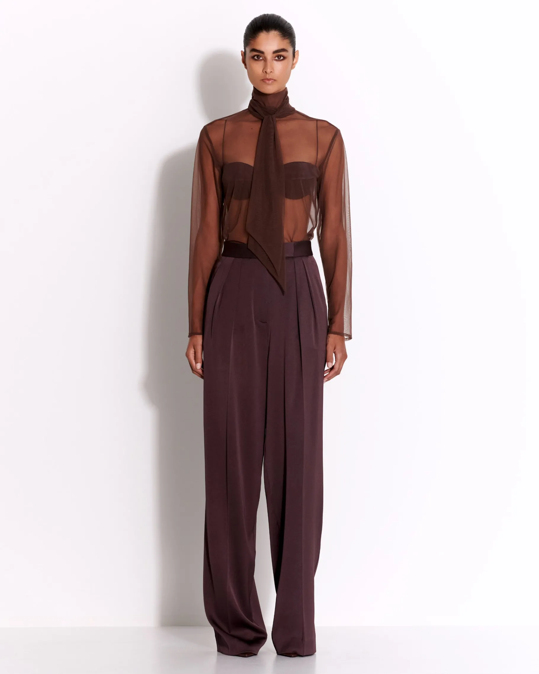 Alex Perry Tailored Trouser in Satin Crepe