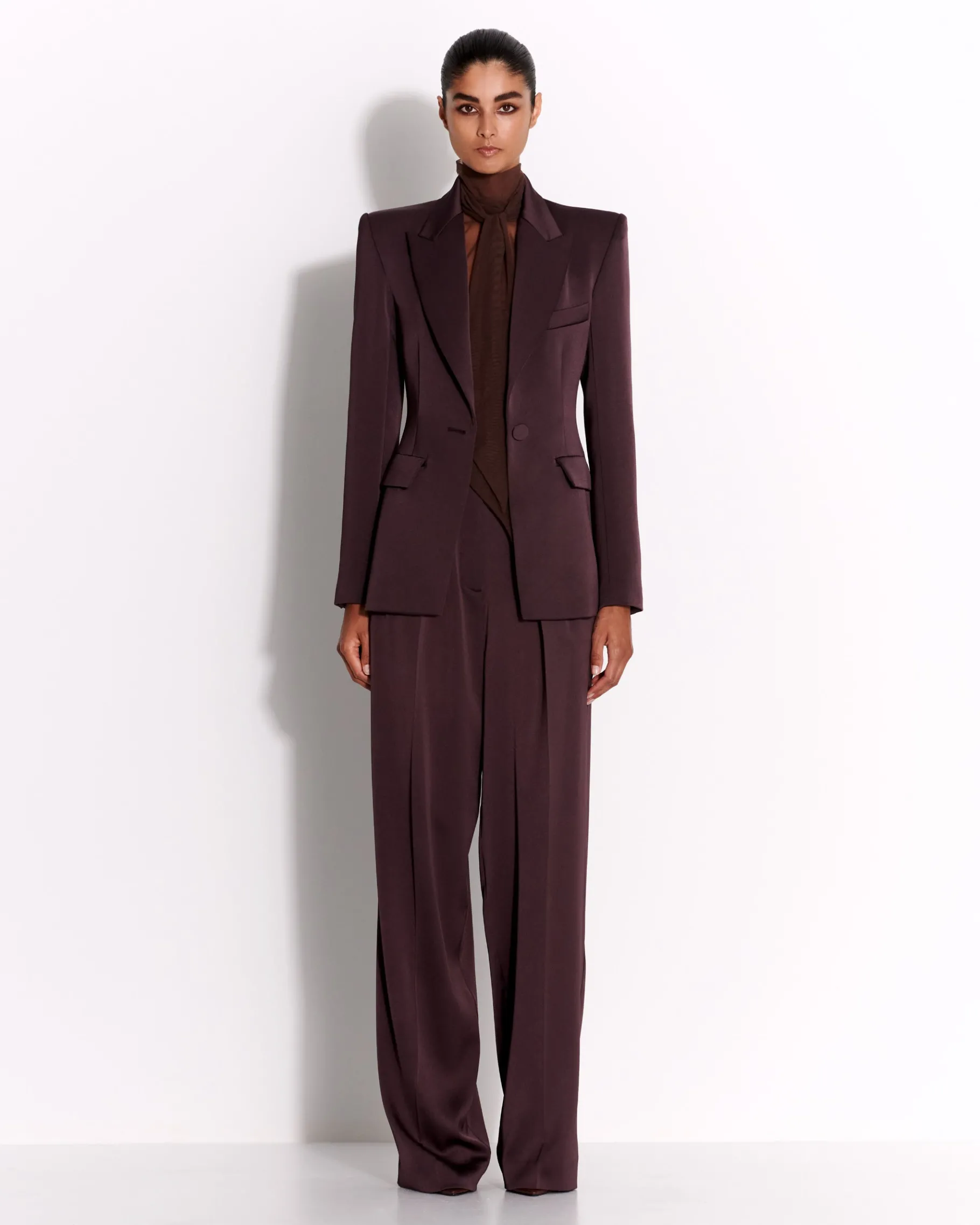 Alex Perry Tailored Trouser in Satin Crepe
