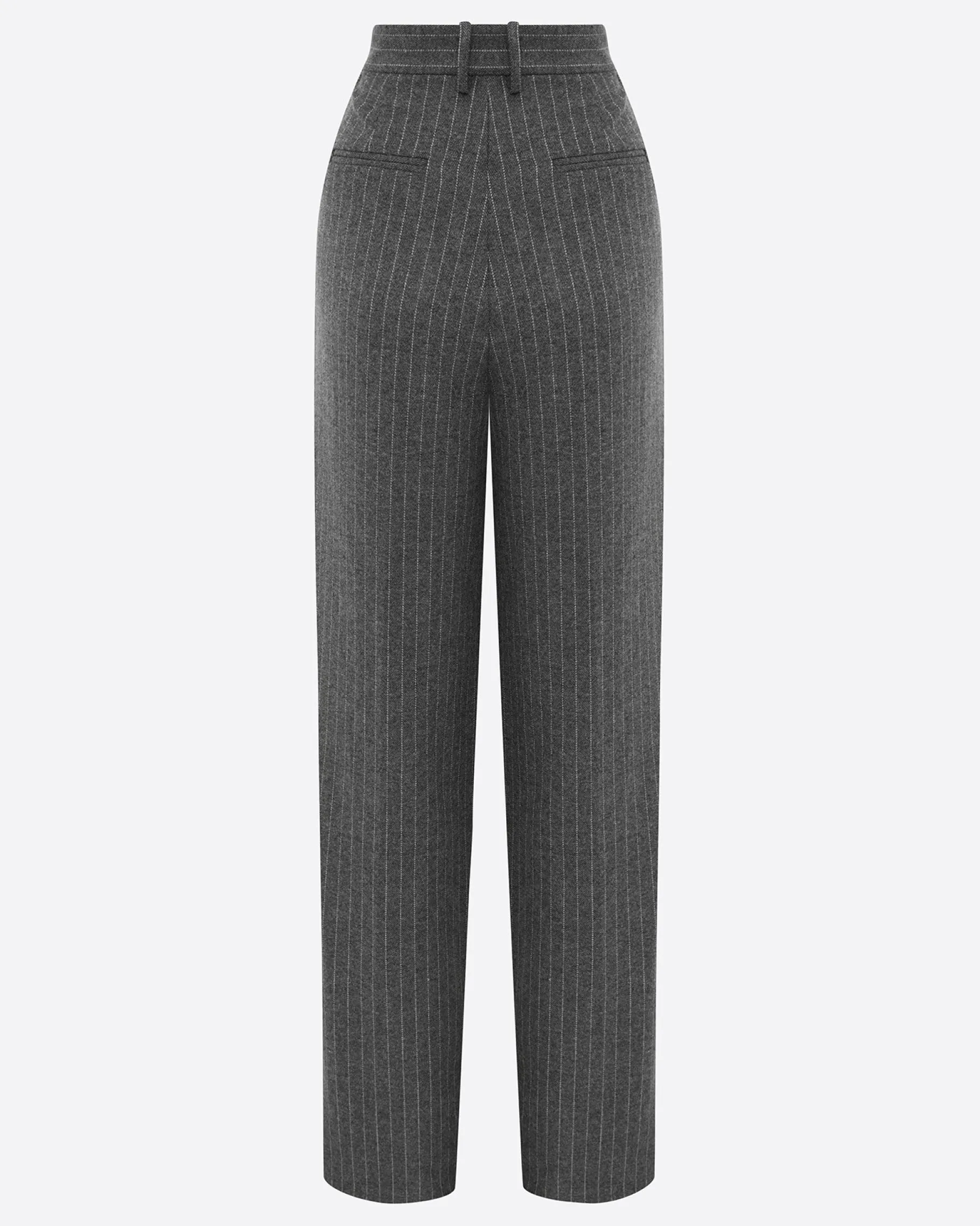 Alex Perry Tailored Trouser in Wool Pinstripe
