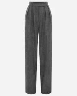 Alex Perry Tailored Trouser in Wool Pinstripe
