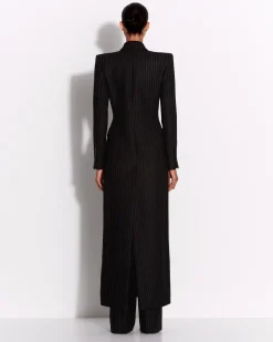 Alex Perry Tailored Trouser in Wool Pinstripe