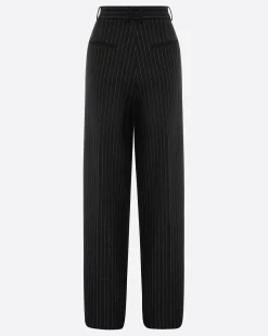 Alex Perry Tailored Trouser in Wool Pinstripe