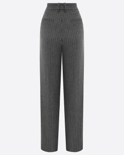 Alex Perry Tailored Trouser in Wool Pinstripe