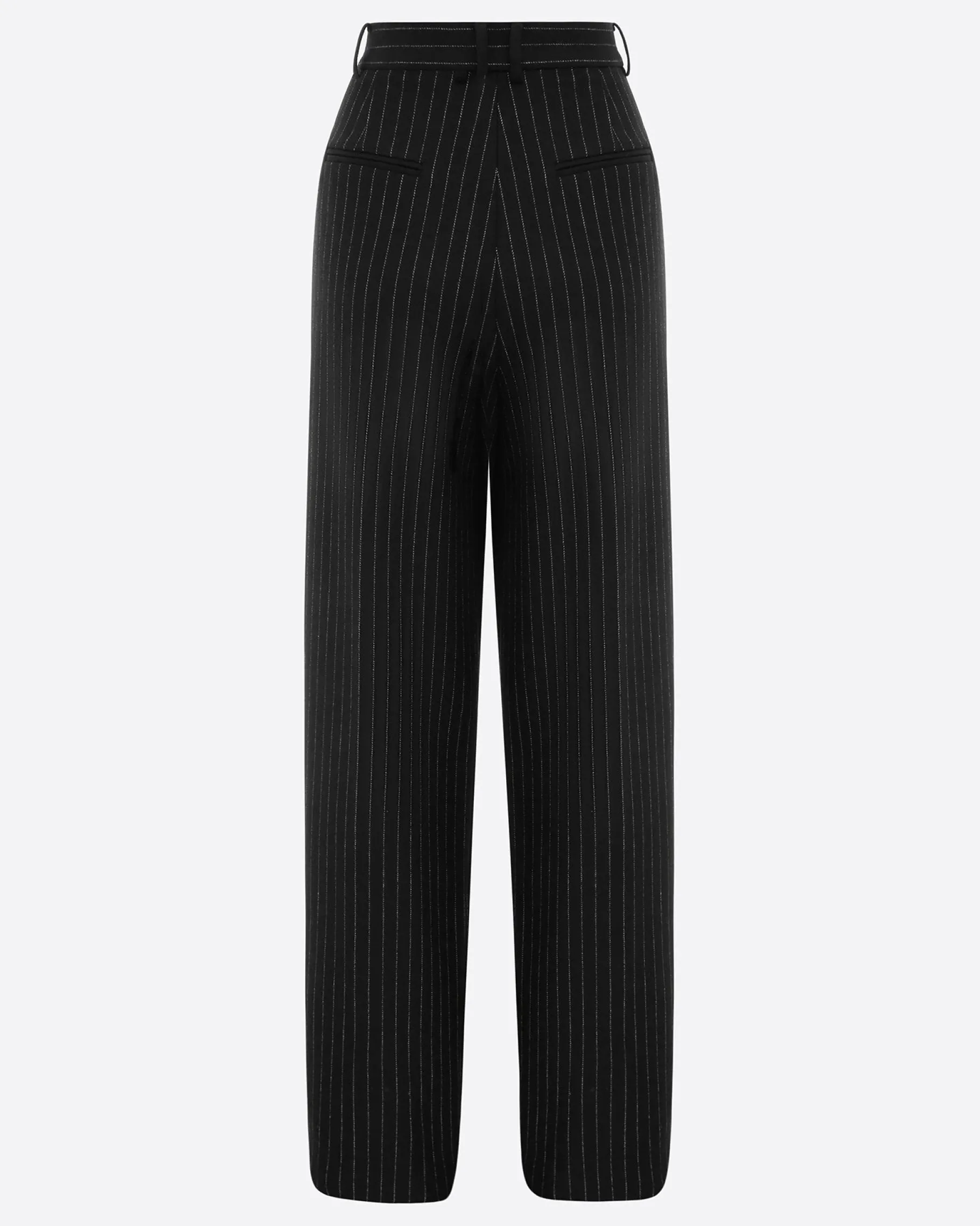 Alex Perry Tailored Trouser in Wool Pinstripe