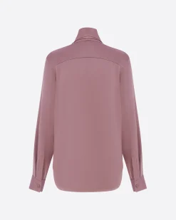 Alex Perry Tie Shirt in Satin Crepe